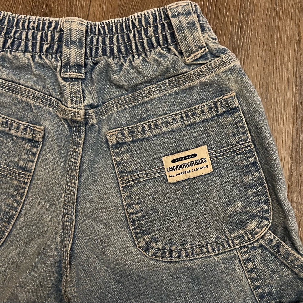 Canyon River Blues | Vintage Toddler Jean Shorts | Light Wash | Retro Surfer - Picture 5 of 7